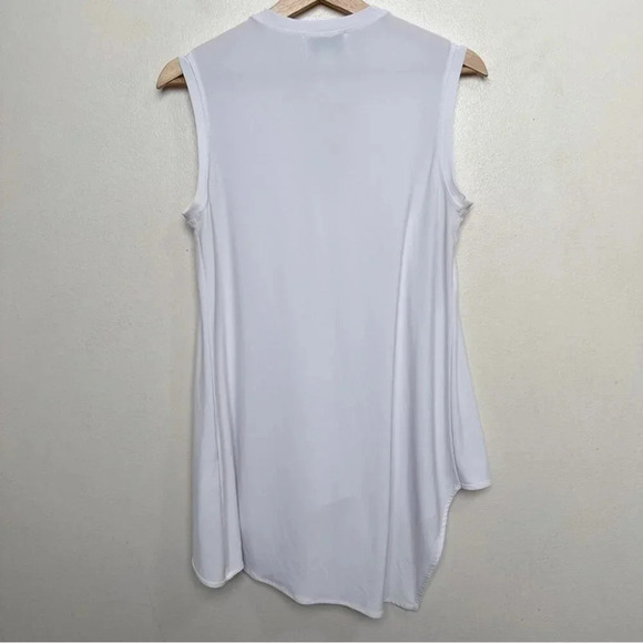 Joseph Ribkoff Womens 8  Casual Asymmetrical Hem V-neck Pullover In White - Picture 14 of 14